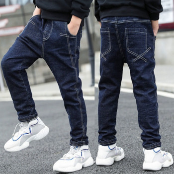 Ολοκαίνουργιο Boys Casual Jeans Ευέλικτο Stretch τζιν παντελόνι Παιδικά φθινοπωρινά ρούχα Teenage Boy Navy μαύρο στενό τζιν παντελόνι μόδας