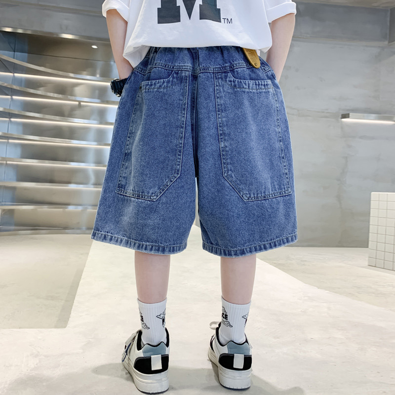 Ljetne traperice za dječake Jednobojne traper kratke hlače za dječake Ležerni stil Dječje traperice Dječja tinejdžerska odjeća 6 8 10 12 14