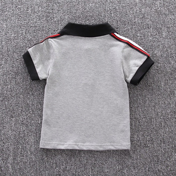 Μικρό αγόρι μπλουζάκι πόλο σετ ρούχων Καλοκαιρινό καθημερινό βαμβακερό Παιδικό τουρμπάκι + μαύρο σορτς κοντομάνικο γκολφ αθλητικά ρούχα 1-4 ετών