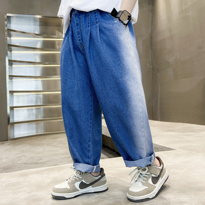 Traperice za dječake Jednobojne traperice za dječake Proljeće Jesen Traperice Dječja ležerna dječja odjeća 6 8 10 12 14