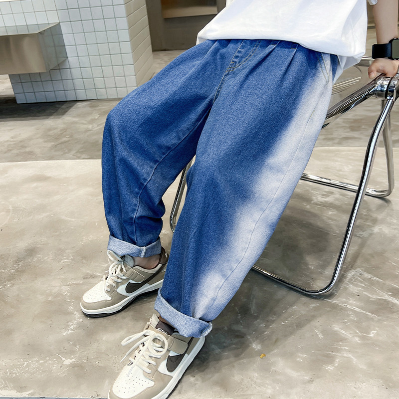 Traperice za dječake Jednobojne traperice za dječake Proljeće Jesen Traperice Dječja ležerna dječja odjeća 6 8 10 12 14