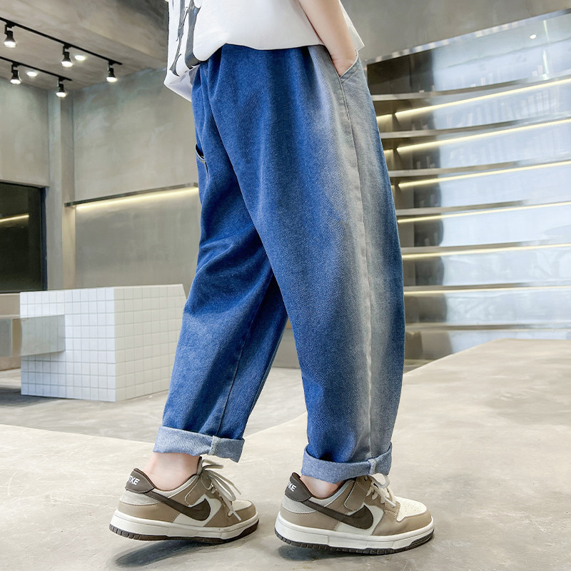 Traperice za dječake Jednobojne traperice za dječake Proljeće Jesen Traperice Dječja ležerna dječja odjeća 6 8 10 12 14