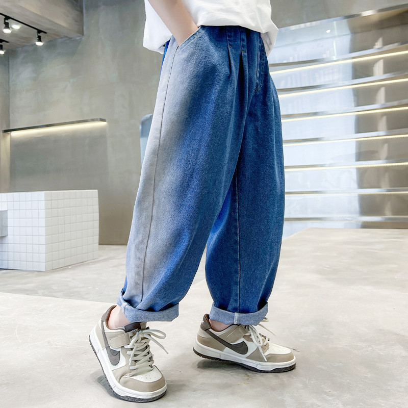 Traperice za dječake Jednobojne traperice za dječake Proljeće Jesen Traperice Dječja ležerna dječja odjeća 6 8 10 12 14