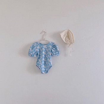 Νεογέννητο καλοκαιρινό μωρό κορίτσι πριγκίπισσα μαγιό φουσκωτό μανίκι βρεφικό βρεφικό μαγιό μαγιό Παιδικά ρούχα κολύμβησης 0-2 ετών