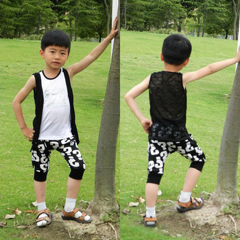 Μόδα Μαύρα Σετ Ρούχα Αγόρια Παιδικά Βρεφικά Αγόρια Αμάνικο Γιλέκο + Κοντό Παντελόνι 2τμχ Modal Βαμβακερά Παιδικά Ρούχα Καλοκαίρι 3-6 ετών
