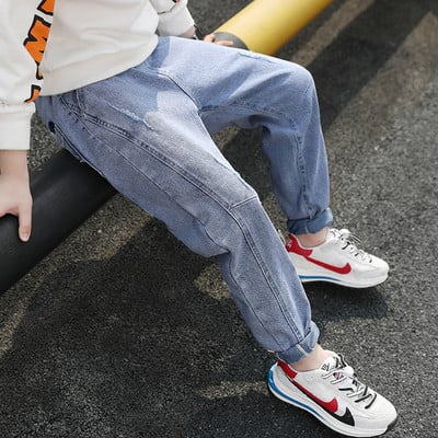 Džinsai berniukui Vienspalviai berniukui Vaikiški Džinsai Laisvalaikio stiliaus Džinsai Vaikiški Pavasaris Ruduo Vaikiški Drabužiai 6 8 10 12 14