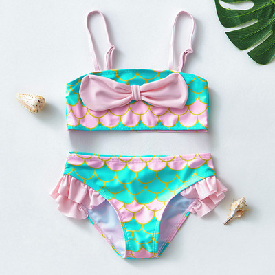 Girls Swimsuit 2022 New Mermaid Two Piece Children`s Swimsuit For 3-12years Girl Bathing Suit Mermaid Swimwear Girls