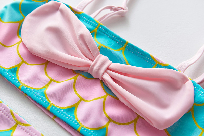 Mergaičių maudymosi kostiumėlis 2022 m. Naujas Mermaid dviejų dalių vaikiškas maudymosi kostiumėlis 3–12 metų mergaičių maudymosi kostiumėlis Mermaid mergaičių maudymosi kostiumėlis