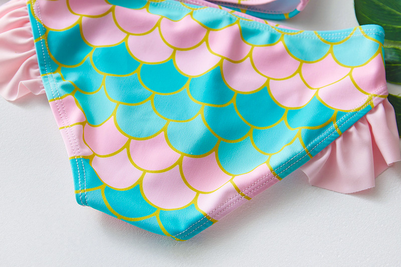 Mergaičių maudymosi kostiumėlis 2022 m. Naujas Mermaid dviejų dalių vaikiškas maudymosi kostiumėlis 3–12 metų mergaičių maudymosi kostiumėlis Mermaid mergaičių maudymosi kostiumėlis