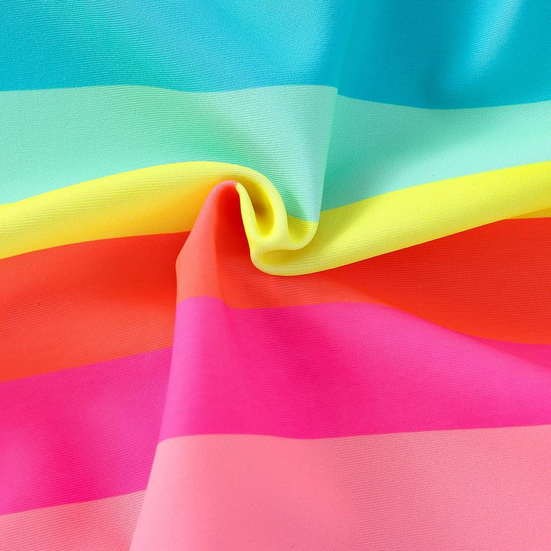 Kupaći kostim za djevojčice 2022 Jednodijelni kupaći kostim s prugastim izrezima 3-10 godina Kupaći kostim Rainbow Dječji kupaći kostim Novo 2022