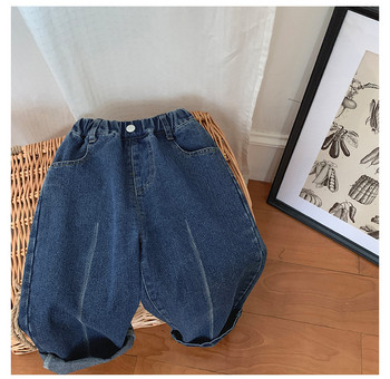 Άνοιξη 2023 νέα σχέδια Αγόρια φαρδιά τζιν ίσιο Unisex Παιδικά 2-7 ετών βαμβακερό παντελόνι τζιν παντελόνι