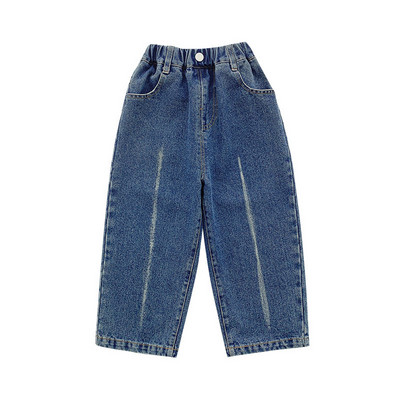 Άνοιξη 2023 νέα σχέδια Αγόρια φαρδιά τζιν ίσιο Unisex Παιδικά 2-7 ετών βαμβακερό παντελόνι τζιν παντελόνι