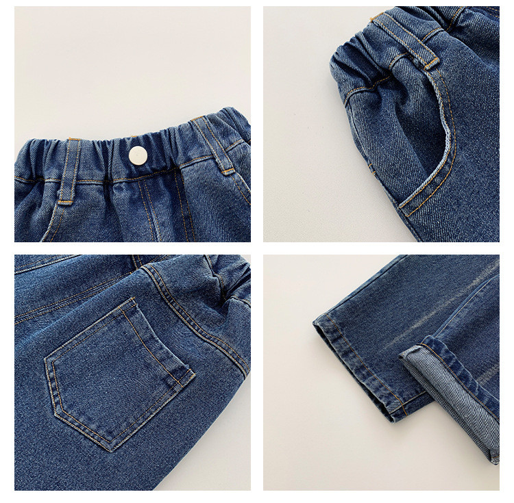 Άνοιξη 2023 νέα σχέδια Αγόρια φαρδιά τζιν ίσιο Unisex Παιδικά 2-7 ετών βαμβακερό παντελόνι τζιν παντελόνι