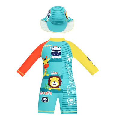 Zēnu bērnu peldkostīms un cepure