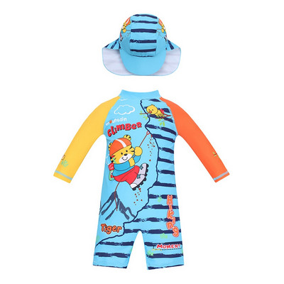 Zēnu bērnu peldkostīms un cepure