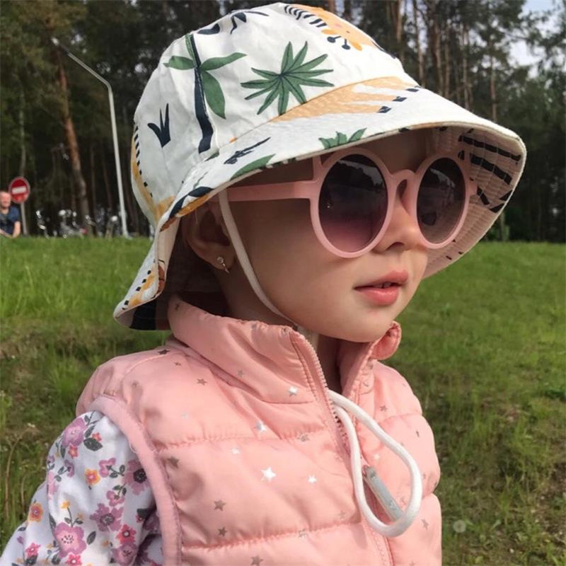 Nové letné panamské klobúky pre dievčatá, kreslené chlapčenské rybárske klobúky, detské slnečné klobúky, vonkajšie, UV klobúky, batoľatá, deti, panamské slnečné klobúky