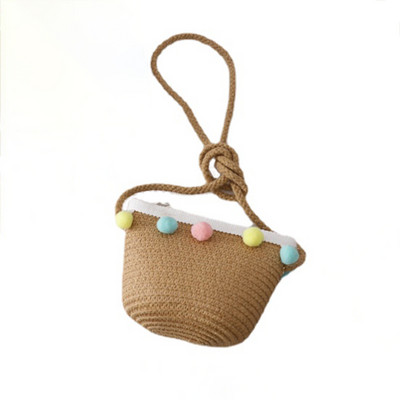 Vaikų mergaičių vasaros mada Vaikų kremas nuo saulės Kepurė nuo saulės šiaudinis skrybėlių krepšys mergaitėms Šauni kepurė Mergaitei Mieli kvėpuojantys kūdikių aksesuarai