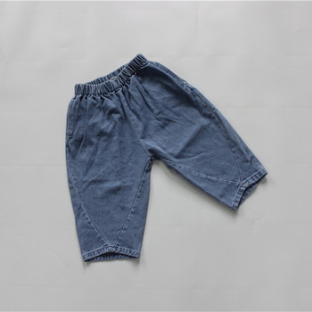 Нови есенни дънкови панталони за бебешки момчета Корейски стил Едноцветни Детски дънки Деца Ежедневни панталони