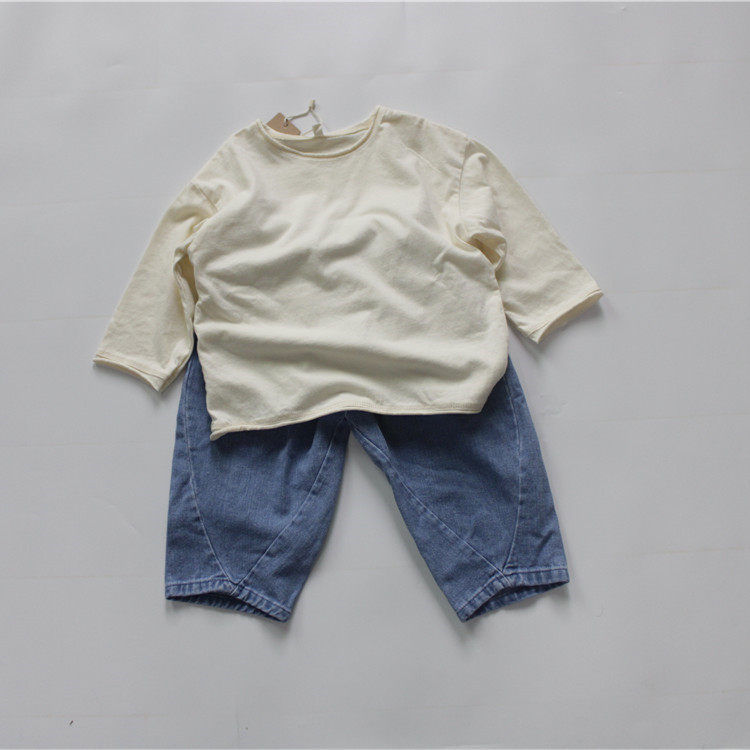 Nove jesenske traper hlače za dječake u korejskom stilu Jednobojne dječje traperice Dječje ležerne hlače