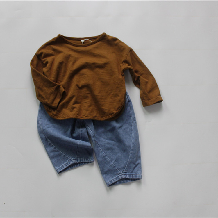 Nove jesenske traper hlače za dječake u korejskom stilu Jednobojne dječje traperice Dječje ležerne hlače