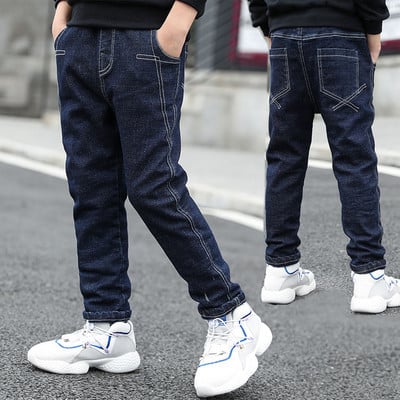 IENENS Detské chlapčenské oblečenie, úzke džínsy, klasické nohavice, detské džínsové oblečenie, trendy dlhé nohavice, ležérne nohavice pre chlapcov