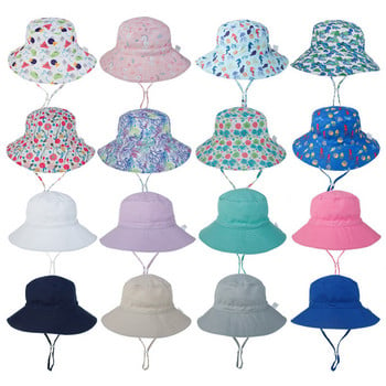 Κορίτσια Αγόρια Outdoor Anti UV Beach Cap Summer Baby Sun Hat Kids Bucket Cap