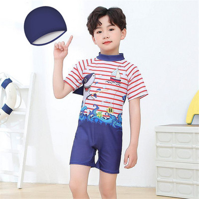 Jednodijelni kupaći kostimi za dječake sa šeširom za kupanje Kupaći kostimi Dječji kupaći kostimi za dječake Odjeća za kupanje s crtanim likom dinosaura Odjeća za plažu za bebe