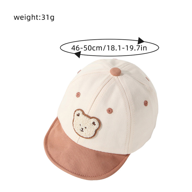 Ljetna dječja bejzbol kapa na otvorenom, slatki medvjed, dječak, djevojčica, šešir za sunce, mekana, dječja šešir sa šiljkom, šešir 아기모자 0-18M