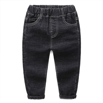 Дънкови панталони за момчета Детски прилепнали еластични дълги панталони Детски едноцветни ежедневни панталони за бебешко облекло 2-10 години