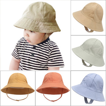 Лятна бебешка шапка-кофа Детска шапка Плажни аксесоари Бебешка шапка за слънце за момчета Момичета Рибарска панама Шапка Детска шапка за 3M-6Y