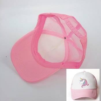 бебе шапка за момиче шапка еднорог аксесоари 2-8 години розова бейзболна шапка лятна слънчева шапка камион момичета детска шапка за деца мрежеста шапка
