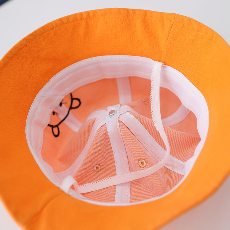 Καπέλο με κουβά για μωρά καρτούν Bear Μαλακό βαμβακερό Άνοιξη Καλοκαίρι Μωρό Αγόρι Καπέλο Νήπιο Παιδιά Υπαίθρια Παιδιά Ψαράς Καπέλο Παραλία