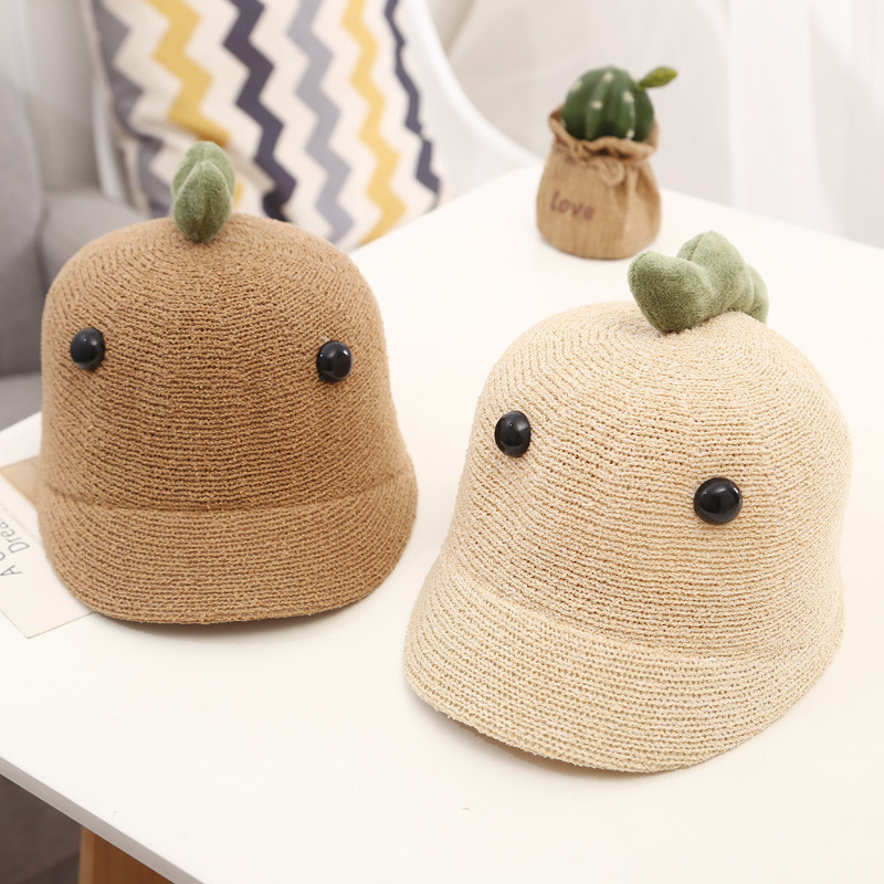 Korejski stil Dječji dječji šešir sa šiltom od slame, kapa za dječake, slatki dinosauri, šeširi za sunčanje na otvorenom, ljetne dječje šešire i kape