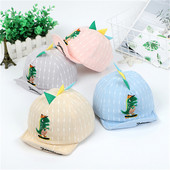 Multifilm Dinosaurus Baby Pesapallimüts Kevadsuvi Triibuline Lastemüts Pehme puuvillane õues Beach Baby päikesemüts poistele Väikelapsed Lapsed