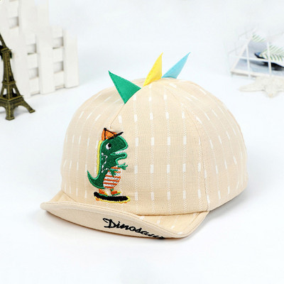 Multifilm Dinosaurus Baby Pesapallimüts Kevadsuvi Triibuline Lastemüts Pehme puuvillane õues Beach Baby päikesemüts poistele Väikelapsed Lapsed