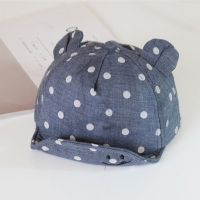 Beebimütsid 2022 Suvised lapsed Puuvillane müts Väikelapsele Armas täpiline Tüdrukute Poiste Müts Laps Armas 3D Kõrva Pesapallimütsid Imiku pehme päikesemüts