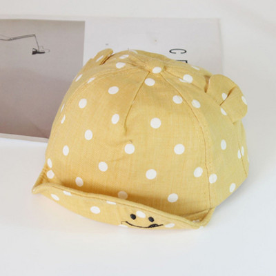 Beebimütsid 2022 Suvised lapsed Puuvillane müts Väikelapsele Armas täpiline Tüdrukute Poiste Müts Laps Armas 3D Kõrva Pesapallimütsid Imiku pehme päikesemüts