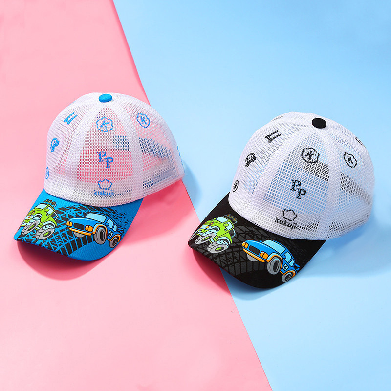 Animacinių filmų automobilinė beisbolo kepurė vaikams pavasario vasara kūdikių kepurė Kvėpuojanti lauko paplūdimio kepurė mergaitėms berniukams