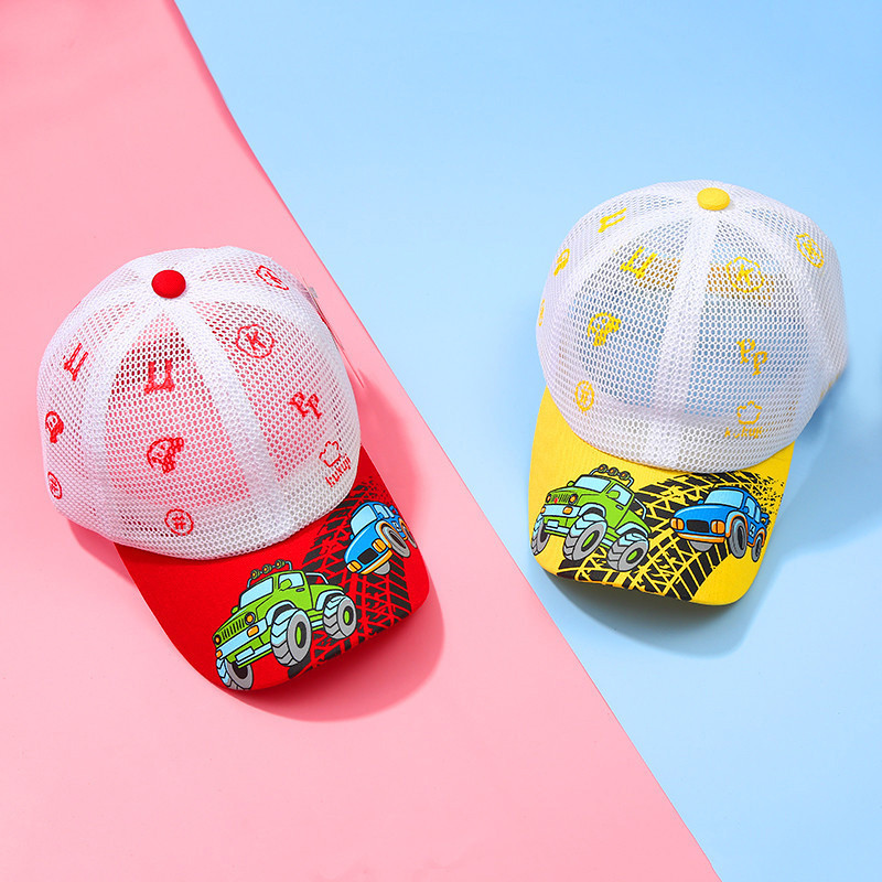 Animacinių filmų automobilinė beisbolo kepurė vaikams pavasario vasara kūdikių kepurė Kvėpuojanti lauko paplūdimio kepurė mergaitėms berniukams