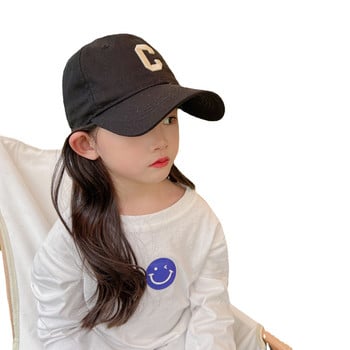 Корейска бебешка бейзболна шапка с едноцветна буква, детска хип-хоп шапка за момче, момиче, летни детски шапки с козирка за слънце Gorras