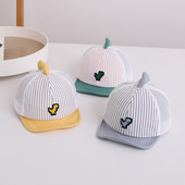 Slatka prugasta dječja bejzbol kapa s izvezenim šeširom za sunce s crtanim dinosaurusima za dječake i djevojčice, ljetne prozračne mrežaste kape sa šiljcima za malu djecu