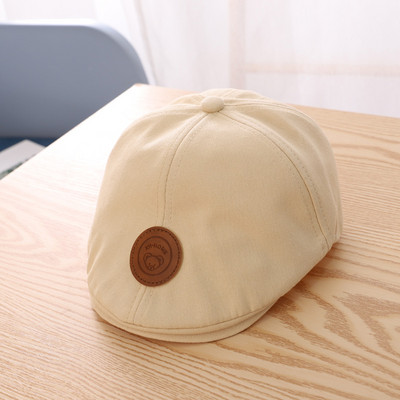 Moodne beebimüts poistele Puuvillane laste müts, bareti müts, ühevärviline vintage poiste aksessuaarid vanuses 1–3 aastat