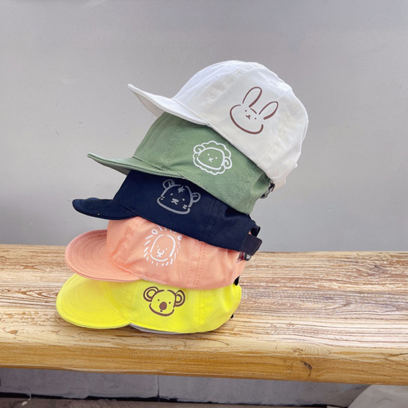 Κινούμενα σχέδια Animal Baby Baseball Καπέλο Άνοιξη Καλοκαίρι Παιδικό καπέλο εξωτερικού χώρου προσωπίδα μαλακό γείσο Ρυθμιζόμενο καπέλο μωρού για μωρά 8-15 εκατ.