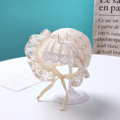 Ljetni šešir od čipke i cvijeta za bebu, princeza, djevojčica, dojenčad, meka kapa s šeširom, šeširi za malu djecu, šeširi za sunčanje, rekviziti za fotografiranje novorođenčeta