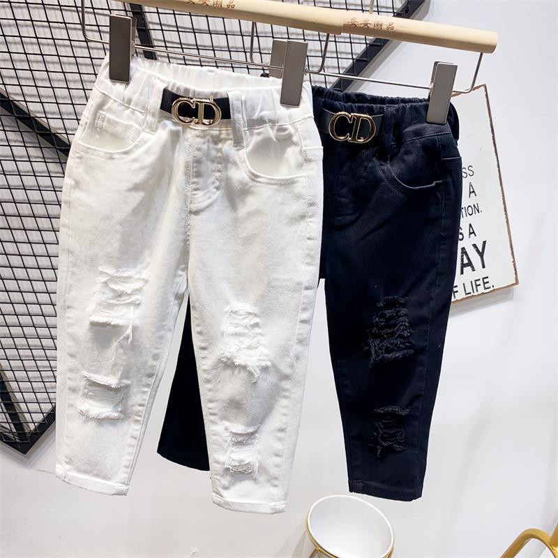 Dječje, dječačke traper hlače, proljeće i jesen, mekane dječje pamučne traper hlače s elastičnim strukom za dječake 30