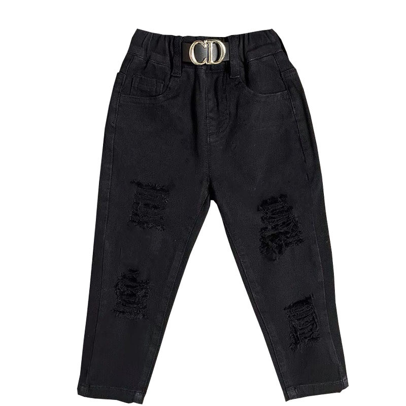 Dječje, dječačke traper hlače, proljeće i jesen, mekane dječje pamučne traper hlače s elastičnim strukom za dječake 30