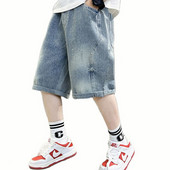 Poiste teksapüksid, lühikesed lapilised teksad poistele vabaaja stiilis laste teksad Suveriided poistele 6 8 10 12 14