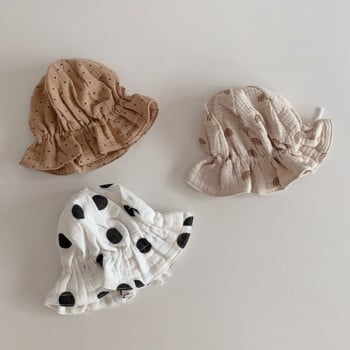 Бебешка шапка в корейски стил Лятна шапка с кофа за новородено бебе Детски слънчеви шапки Детска шапка Детска панама шапка Плажна шапка за пътуване на открито 1 бр.