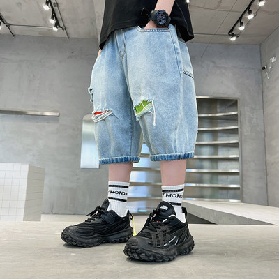 Jeans Boy Big Hole Boy Ljetne traperice Najnovije traperice za dječake Ležerni stil Dječja odjeća 6 8 10 12 14