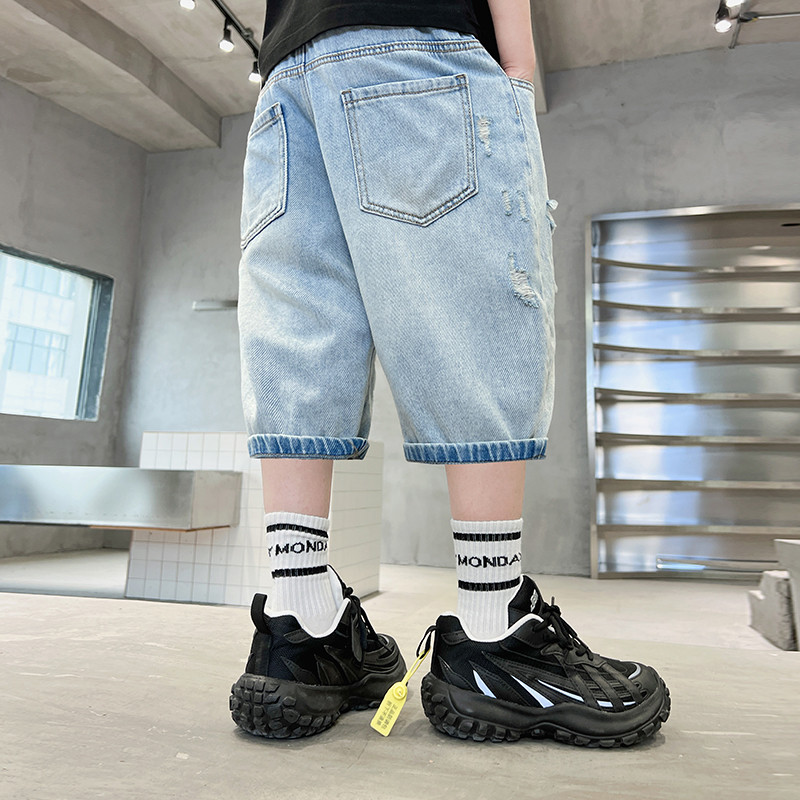 Jeans Boy Big Hole Boy Ljetne traperice Najnovije traperice za dječake Ležerni stil Dječja odjeća 6 8 10 12 14
